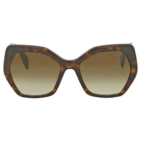 Prada Irregular Green Gradient Sunglasses PR